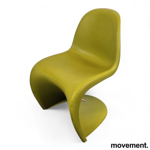 6 stk Panton Chair i grønn fra Vitra, design: Verner Panton, pent brukt