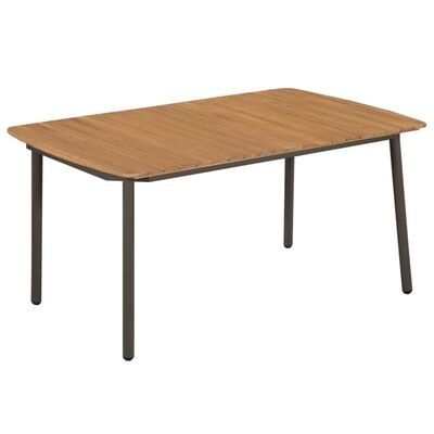 vidaXL Hagebord 150x90x72cm heltre akasie og stål(SKU44234)