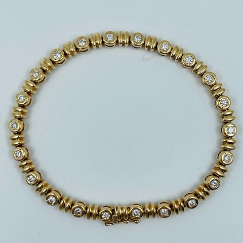 Diamantarmbånd / Tennisarmbånd 14k/1ct