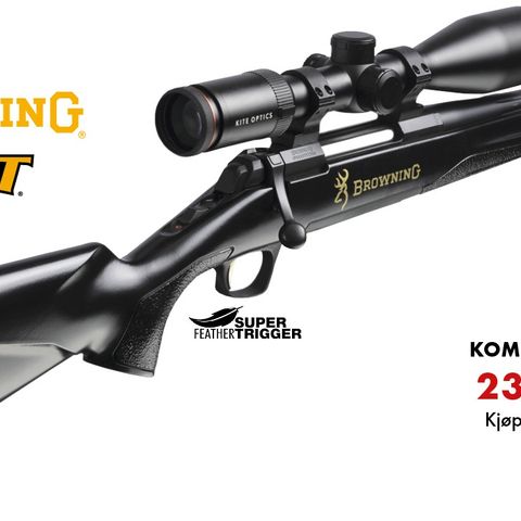 Browning riflepakke: X-bolt Nordic Light Black m/Kite B6i