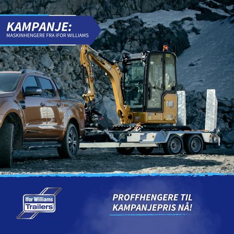 KAMPANJEPRIS! Ifor Williams GH 126 med rampe eller bruer. 3500 KG