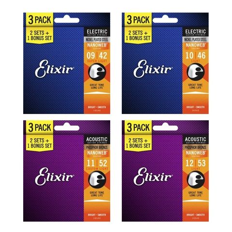 ELIXIR KAMPANJE -33% på 3-pack Gitarstrenger