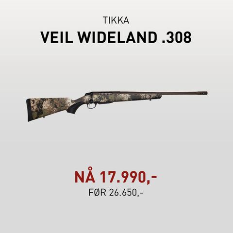 Tikka T3X Lite VEIL Wideland 308Win SJEKK PRISEN