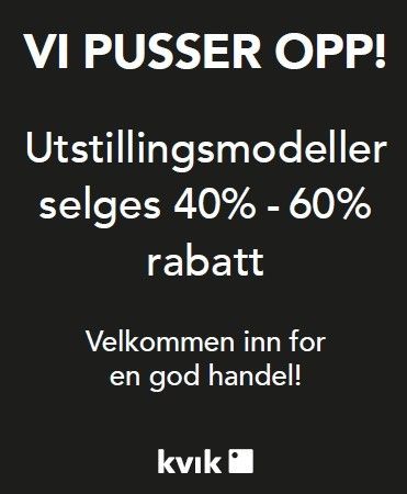 Vi pusser opp! Alle kjøkken og baderomsutstillinger selges 40-60%