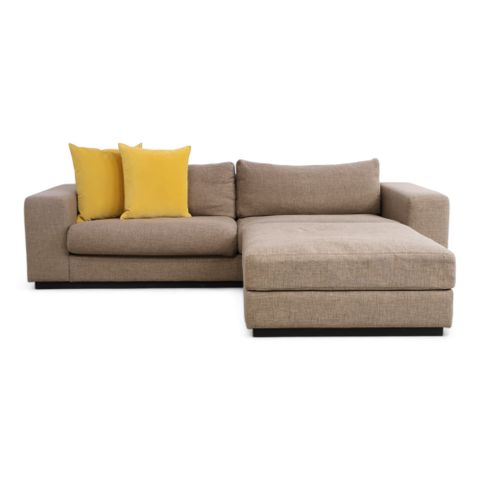 Fri Frakt | Nyrenset | Brun Bolia Sepia 3-seter sofa med puff