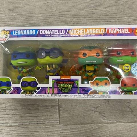 Funko  - Funko Pop Teenage Mutant Ninja Turtles 4 Pack Glow