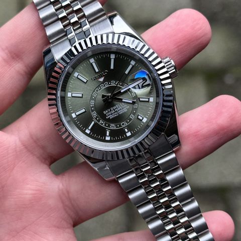 (NY) Seiko "Olive Dial" Sky Dweller Mod