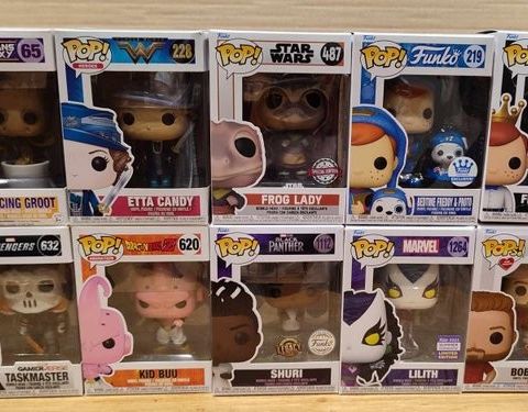 Funko  - Funko Pop Mixed Collection of 10 Funko and 3 Pins Marvel/Star Wars/Harr