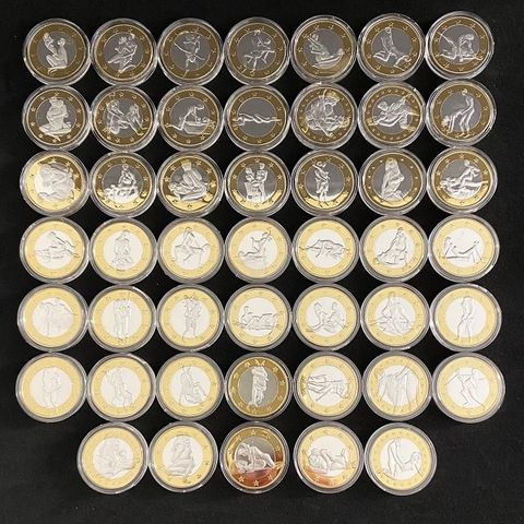 Europa. Coins set - 47 coins "Euros SEX" - FULL SET - Kamasutra Theme - 24K Gold