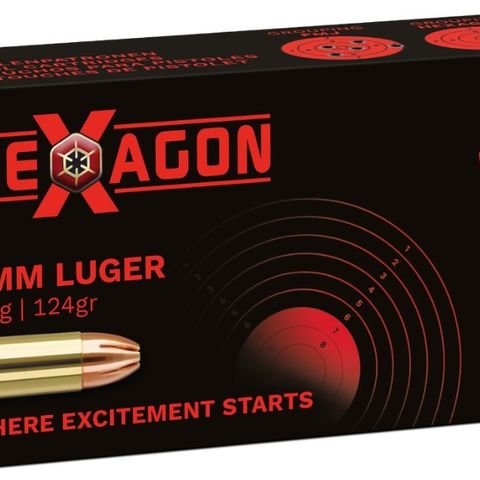 GECO 9mm Luger 124 gr HEXAGON - Tilbud!