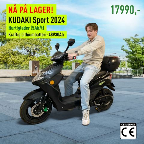 Kudaki Sport 2024 - Elsykkel/El scooter/ Pedal- På lager!