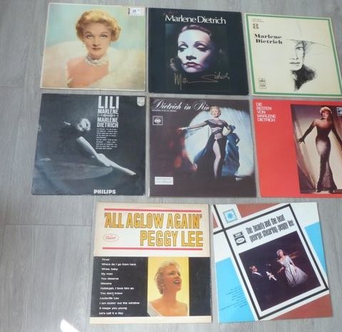 Marlene Dietrich,  Peggy Lee - 8 x albums - Flere titler - LP-album (flere eleme