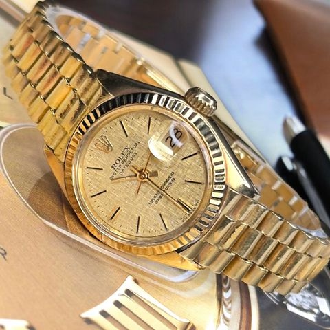 Rolex Lady President DateJust 26mm - 6917 Massivt Gull - med Garanti