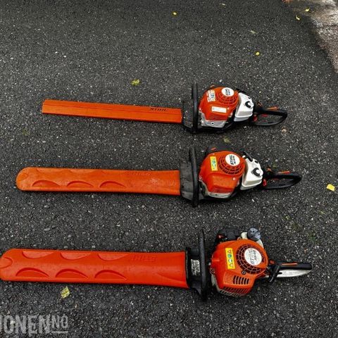 3 STK. STIHL HEKKSAKS HS45, HS 81 RC OG HS 82 RC, avsluttes 05.09