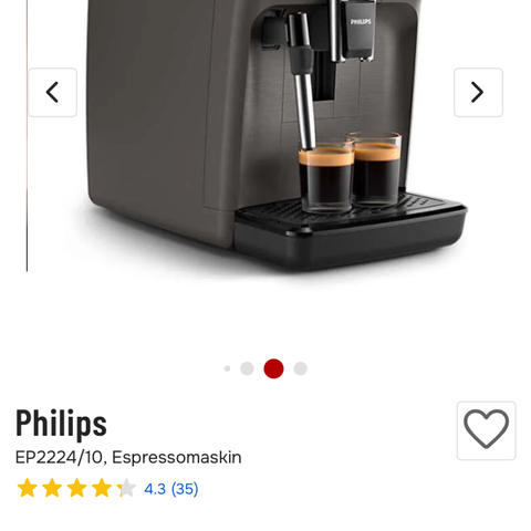 kaffemaskin Philips helt ny