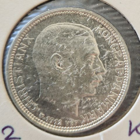 1912 Danmark 2 kroner, tronskiftet