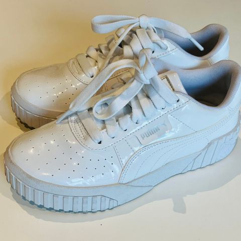 Puma Cali Patent Trainers / Triple White