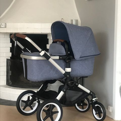 Bugaboo fox blue Melange med masse utstyr