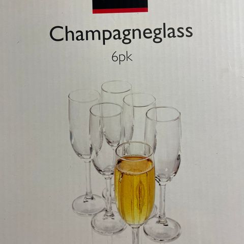 24 Champagneglass, alle samlet eller pakker a 6 glass