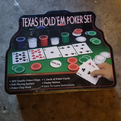 Pokersett- Komplett Texas Hold em