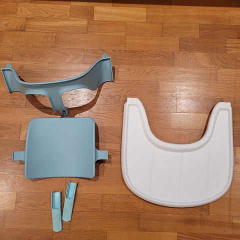 Stokke brett, sele og baby set