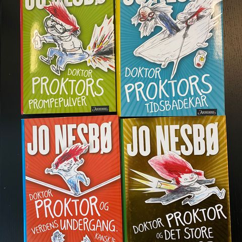 Doktor Proktor 1-4, bokserie av Jo Nesbø