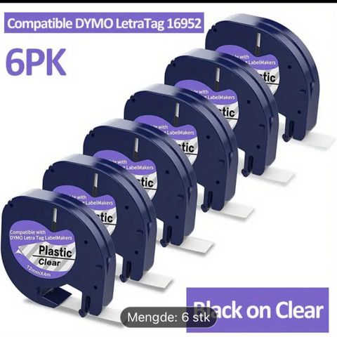 6 pk Dymoruller «clear»