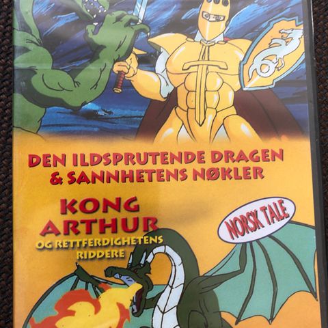 *NY* i Plast (DVD) Kong Arthur og Rettferdighetens Riddere (1992) Norsk tale