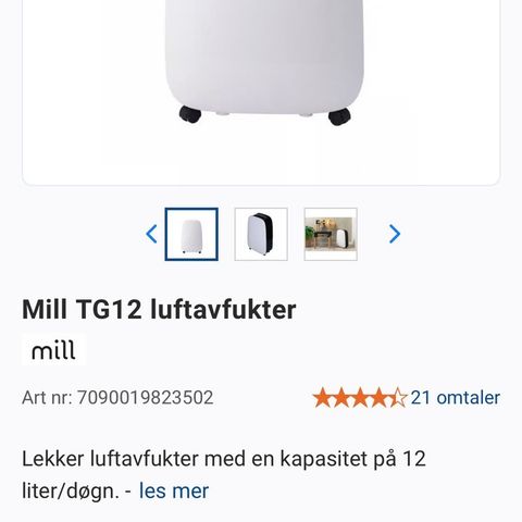 Mill luftavfukter