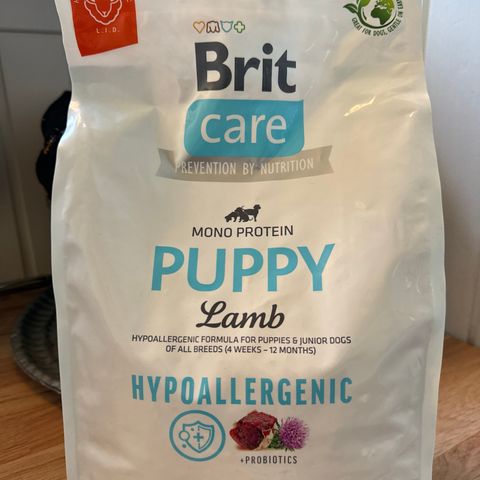 Valpefôr Brit CARE mono protein puppy Lamb 3Kg.