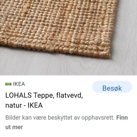 Lohals teppe 160/230