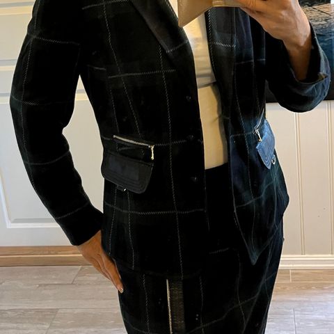 Gerry Weber Blackwatch Blazer og Skjørt str 38