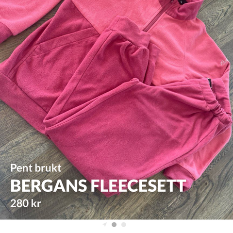 Bergans fleece sett pent brukt smådøl