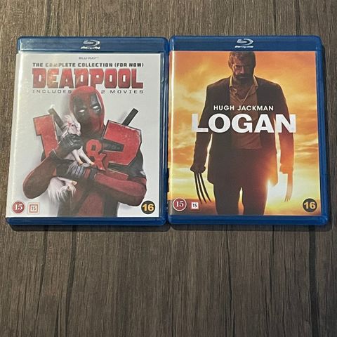 Deadpool 1&2 + Logan på Blu-ray