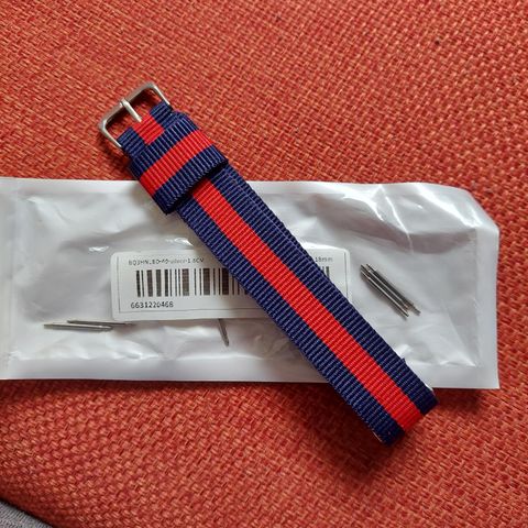 Nylon watch strap 18mm