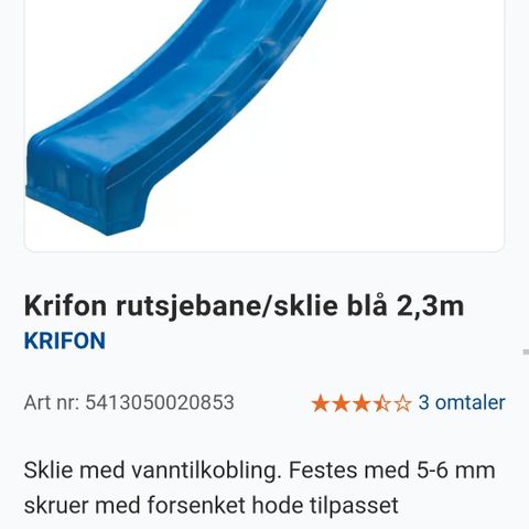 Blå rutsjebane selges