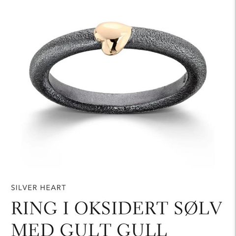 Silver heart ring fra Van Bergen