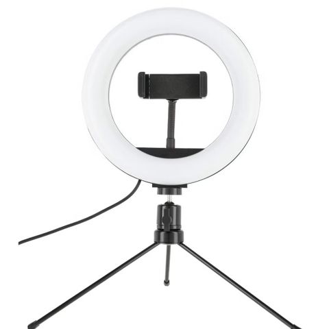 LED ringlys med tripod til mobil