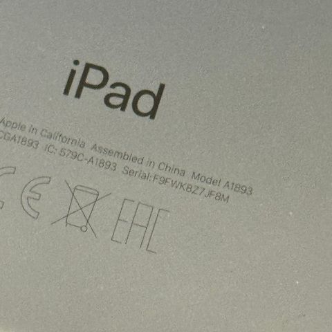 iPad 6 (A1893) - Selges i DFU-modus