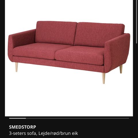 IKEA SMEDSTORP 3 seters sofa