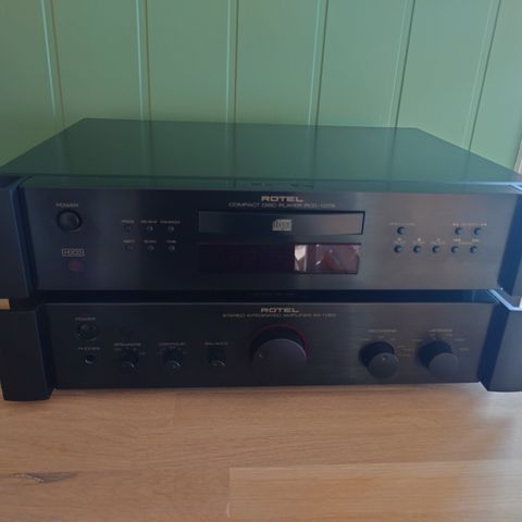 Rotel forsterker og cd spiller RA-1062 + RCD-1072