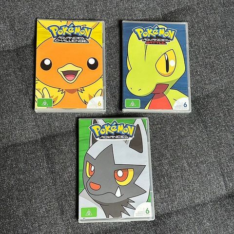 Pokémon 3 stk sjeldne DVD-bokser (Engelsk tale)