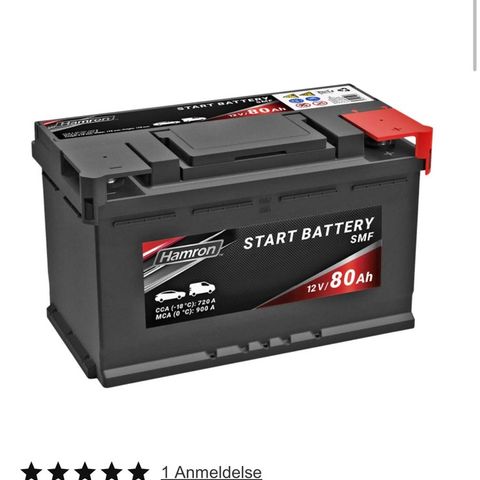 Helt nytt 80Ah start batteri