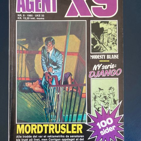 Agent X9 nr. 9 fra 1985 «Mordtrusler»