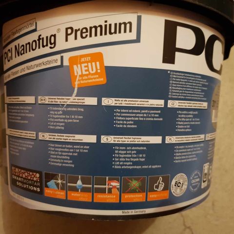 Fugemasse PCI Nanofug Premium sementgrå (uåpnet)