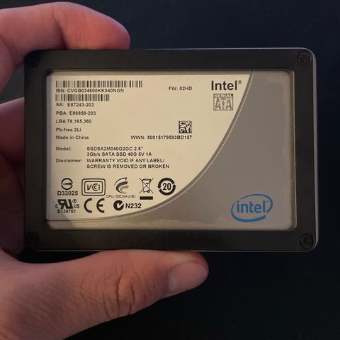 Intel harddisk