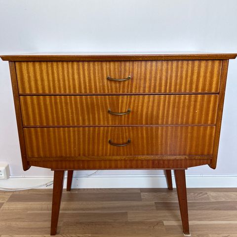 Vintage teak kommode m/ 3 skuffer