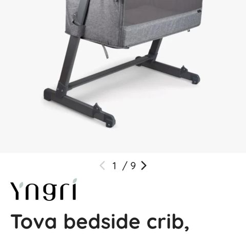 Tova Bedside Crib + madrass og madrassbeskytter