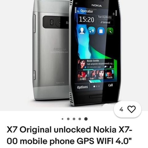 Hei! Noen som har en NOKIA X7-00 ? Kjøper den gjerne.