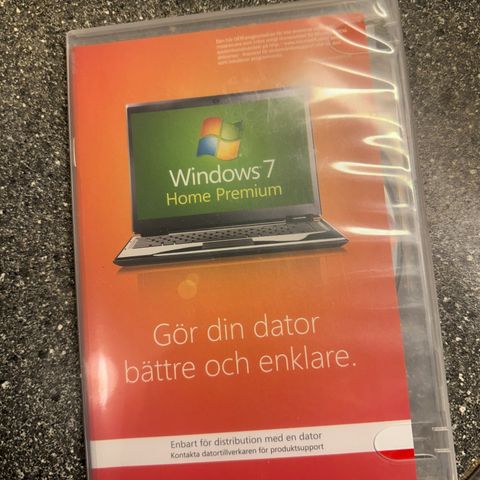 Windows 7 Home Premium 32 bitar med produktnyckel.        400:- ved rask handel!